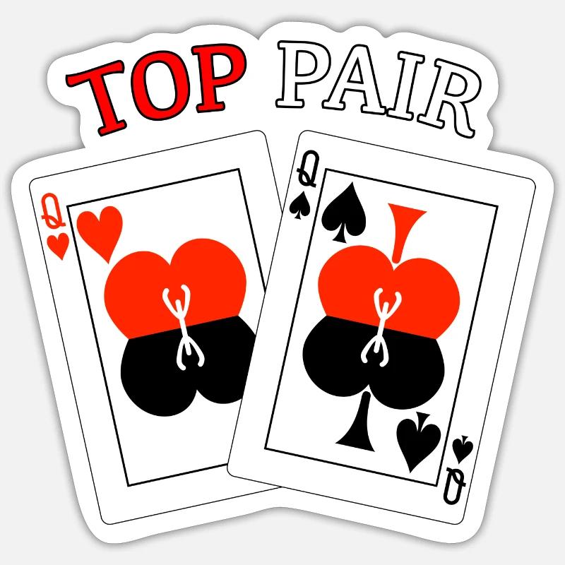 The TOP pair - Sticker size S (10 x 10 cm) - white matte