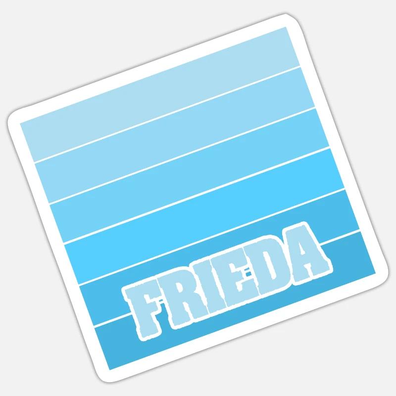Woman's name Frieda - Sticker size S (10 x 10 cm) - white matte