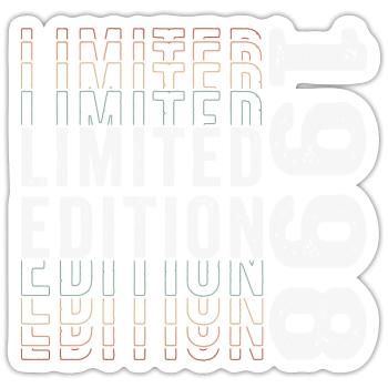 Limited Edition 1998 - Awesome 25th Birthday - Sticker size S (10 x 10 cm) - white matte - Front