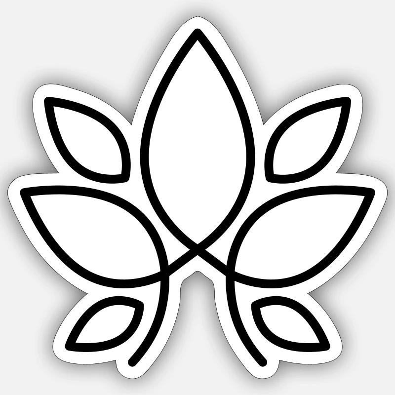 abstract logo with leaves Sticker size S (10 x 10 cm)