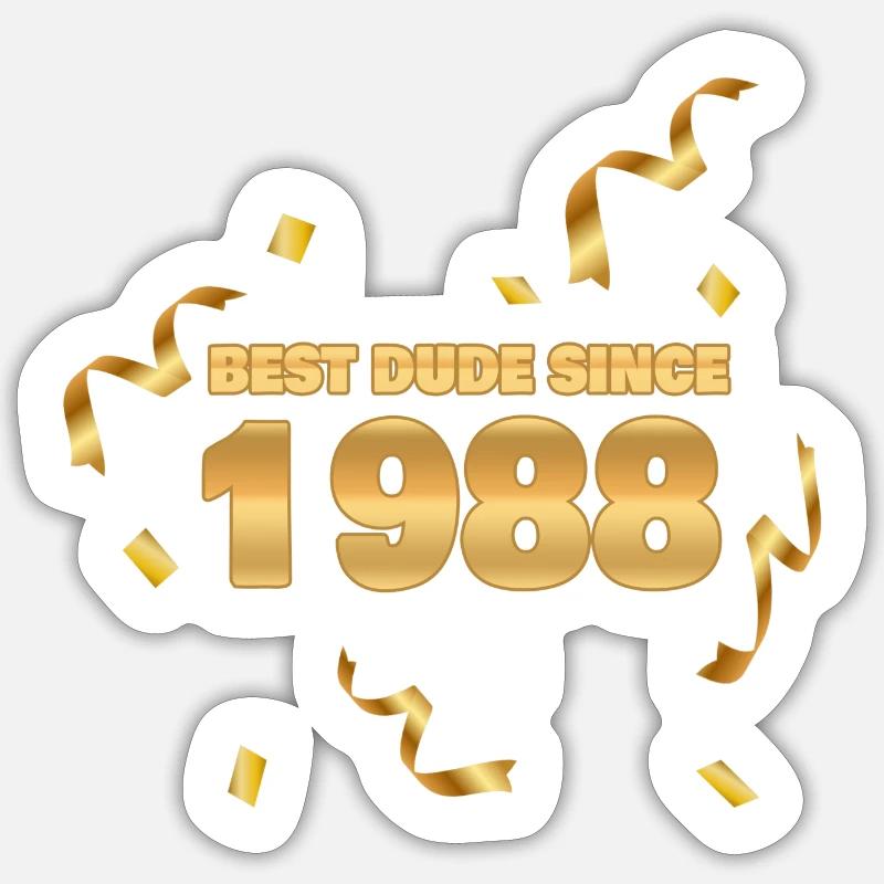 1988 - Sticker Größe S (10 x 10 cm) - Mattweiß