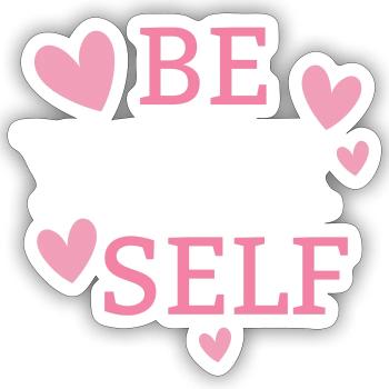 Soyez vous-même - Sticker taille S (10 x 10 cm) - blanc mat - Devant