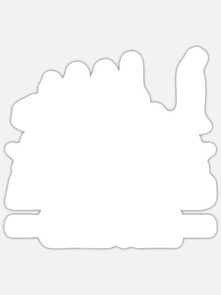 Junggesellenabschied - Sticker Größe S (10 x 10 cm) - Mattweiß