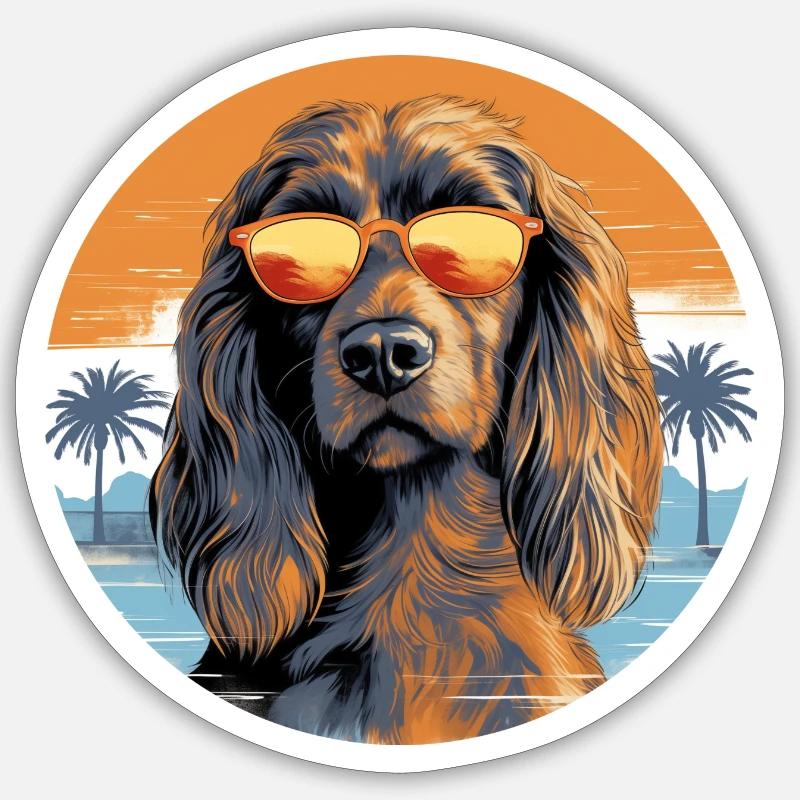 Cocker Spaniel 2 Sticker Größe S (10 x 10 cm)