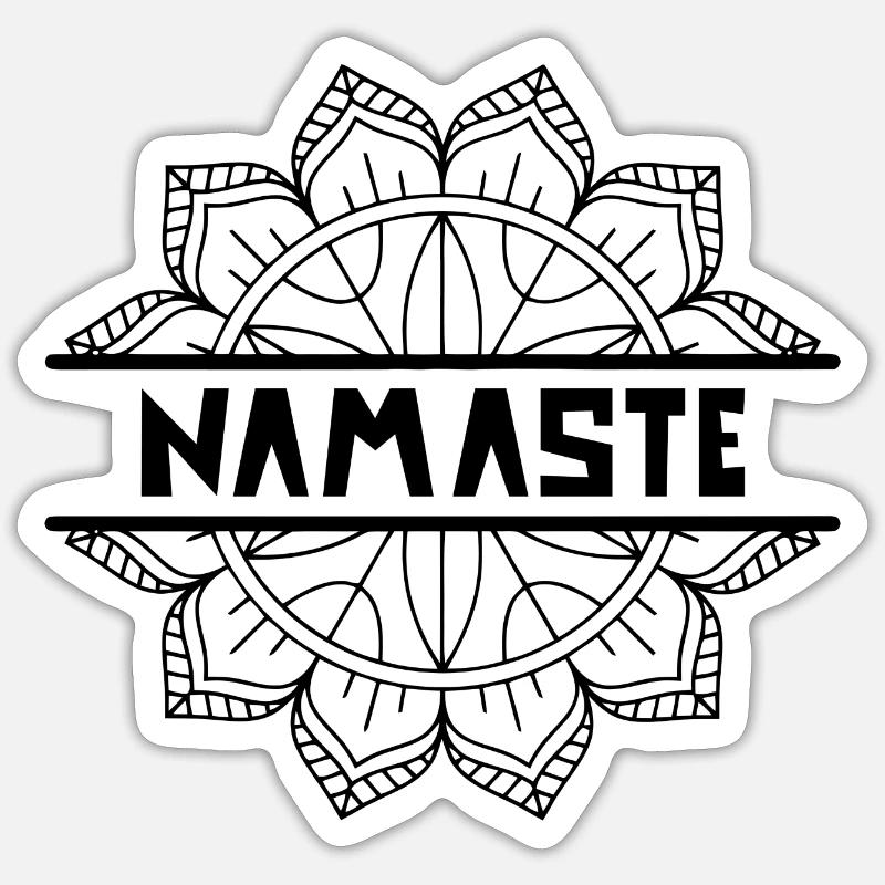 Namaste (2) - Sticker size S (10 x 10 cm) - white matte