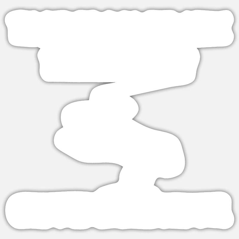 éclaté au sol - Sticker taille S (10 x 10 cm) - blanc mat