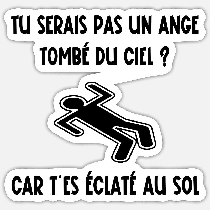 éclaté au sol Sticker taille S (10 x 10 cm)