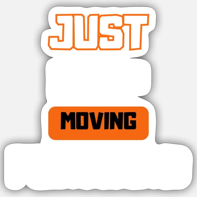 KEEP MOVING - Motivation - Sticker size S (10 x 10 cm) - white matte