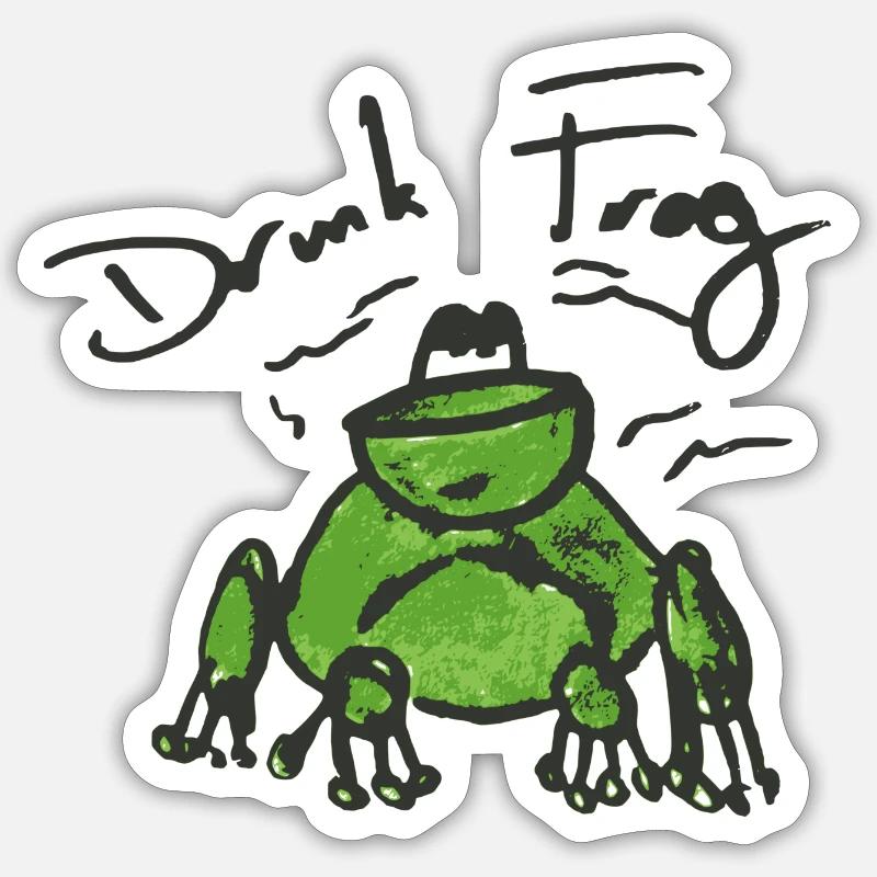 Frosch-Stein Sticker Größe S (10 x 10 cm)