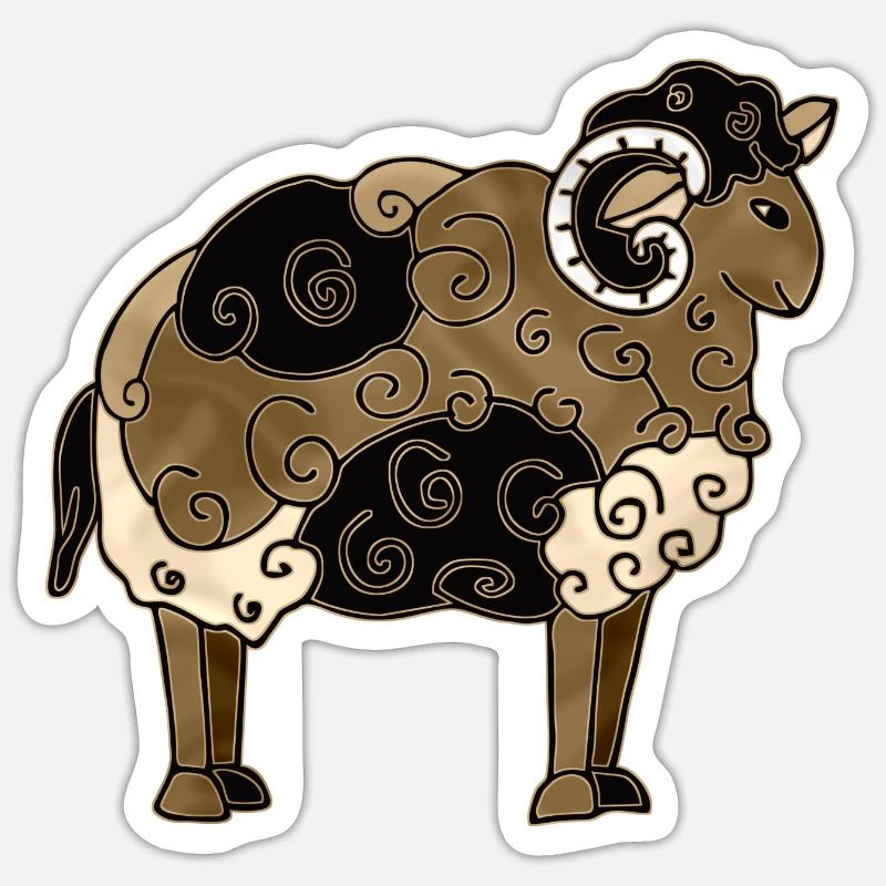 Widder Sticker Größe S (10 x 10 cm)