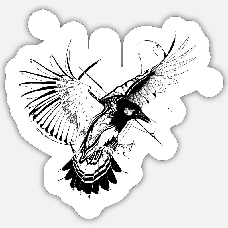 Rabe Sticker Größe S (10 x 10 cm)