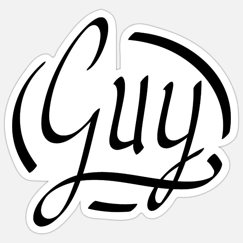 Guy - Sticker size S (10 x 10 cm) - white matte