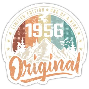 Original 1956 Retro Birthday Gift Born in 1956 - Sticker size S (10 x 10 cm) - white matte - Front