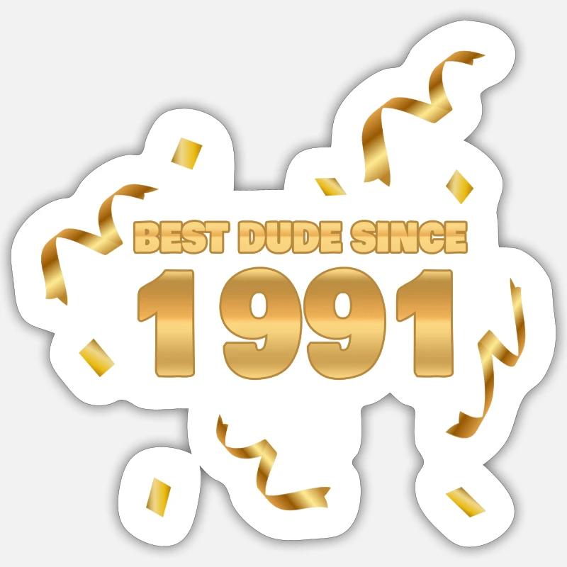 1991 - Sticker Größe S (10 x 10 cm) - Mattweiß