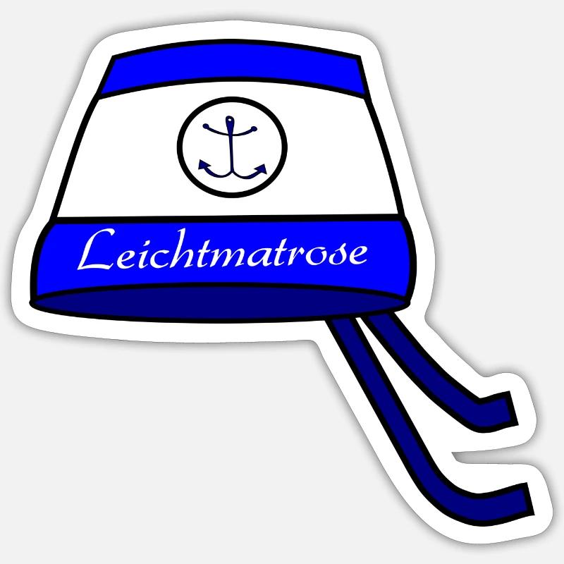 Leichtmatrose - Sticker Größe S (10 x 10 cm) - Mattweiß