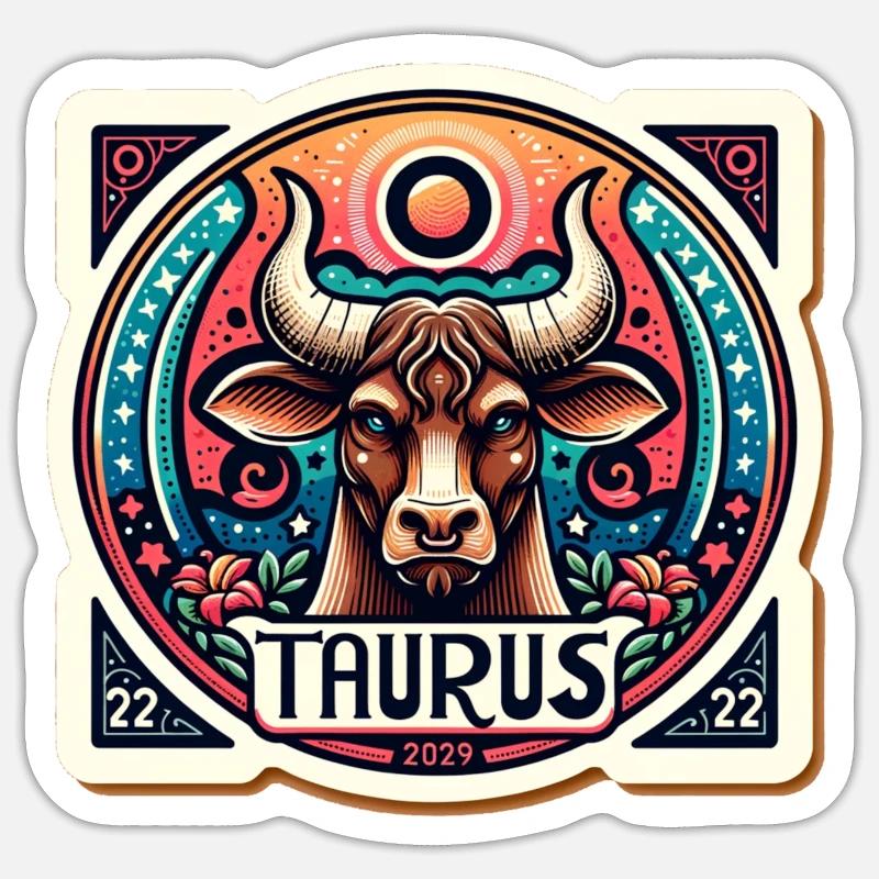 Taurus Sternzeichen Sticker Größe S (10 x 10 cm)