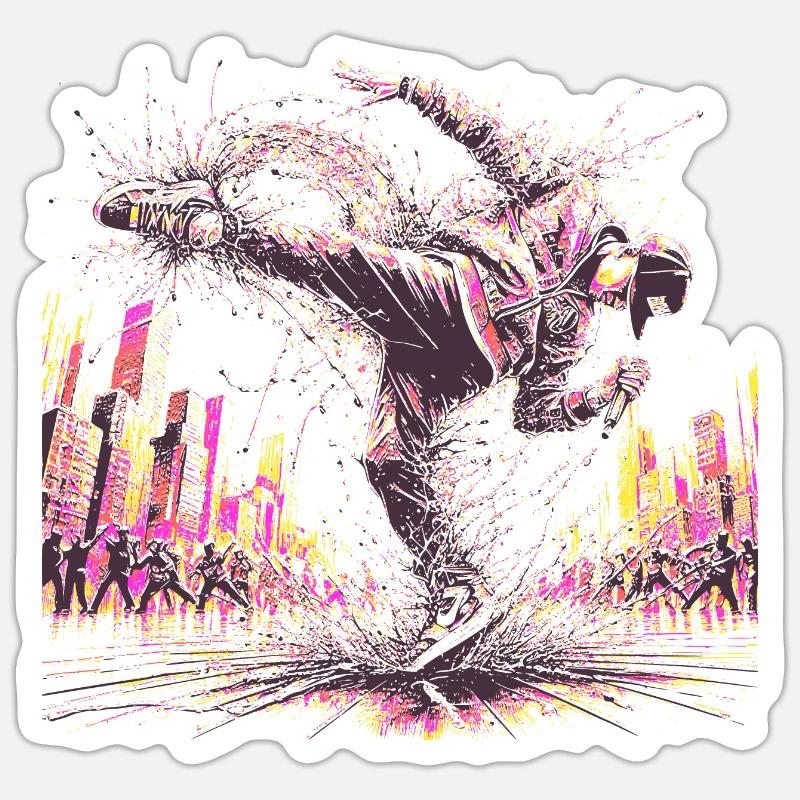 BREAK DANCE Sticker taille S (10 x 10 cm)