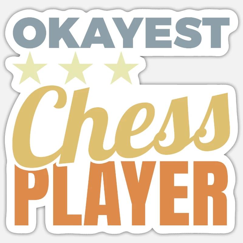 Average chess player Sticker size S (10 x 10 cm)