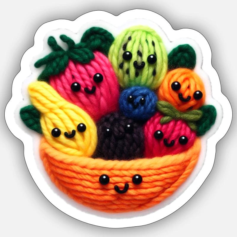 Fruit salad faces Sticker Größe S (10 x 10 cm)