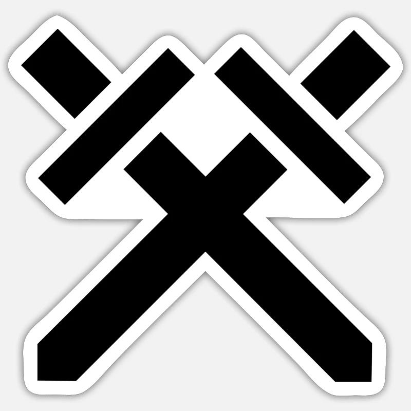Schwert - Sticker Größe S (10 x 10 cm) - Mattweiß