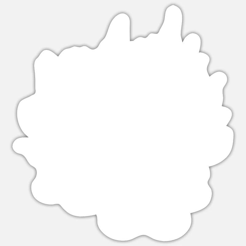 INDIGNE LOGO - Sticker taille S (10 x 10 cm) - blanc mat