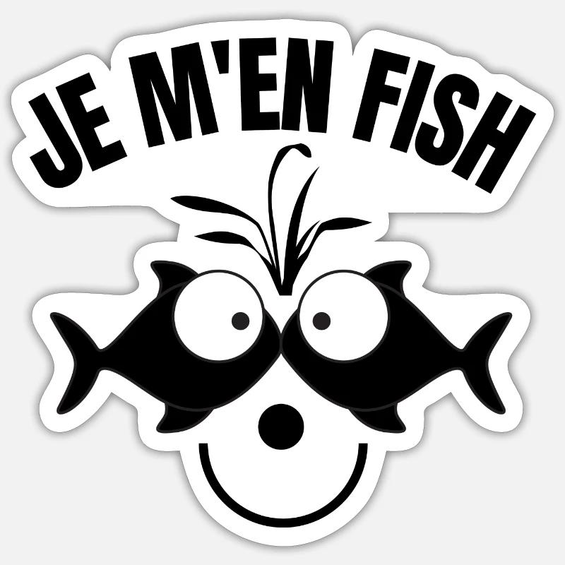 pêche, pêcheur, partie de pêche Sticker taille S (10 x 10 cm)