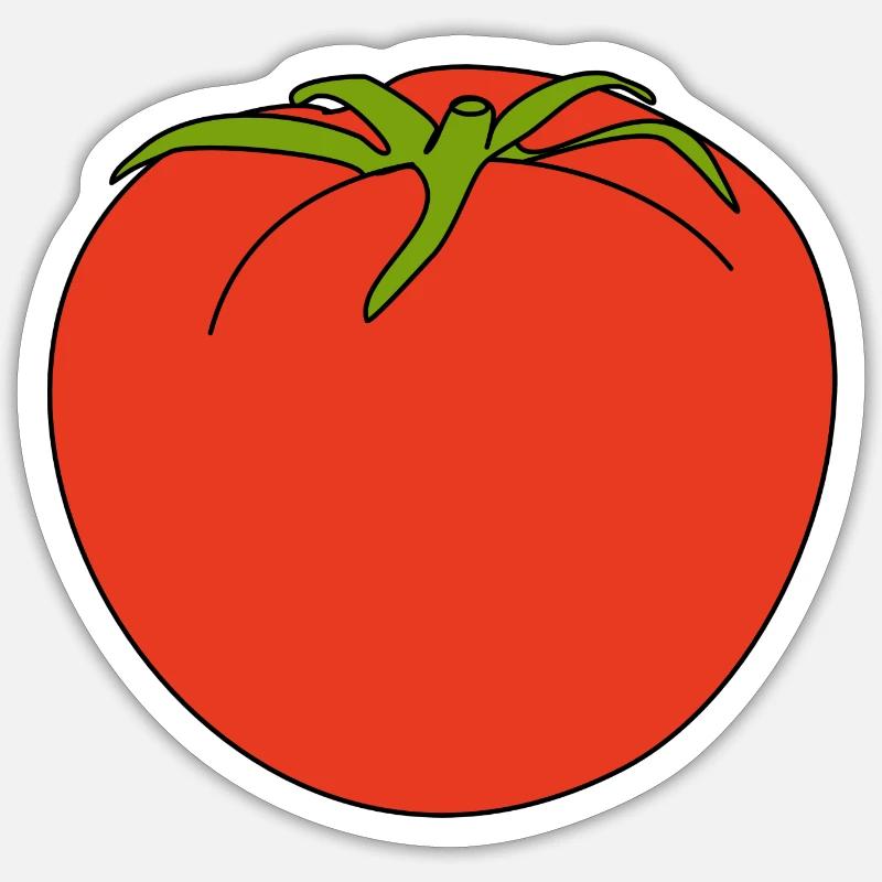 Tomate - Sticker Größe S (10 x 10 cm) - Mattweiß