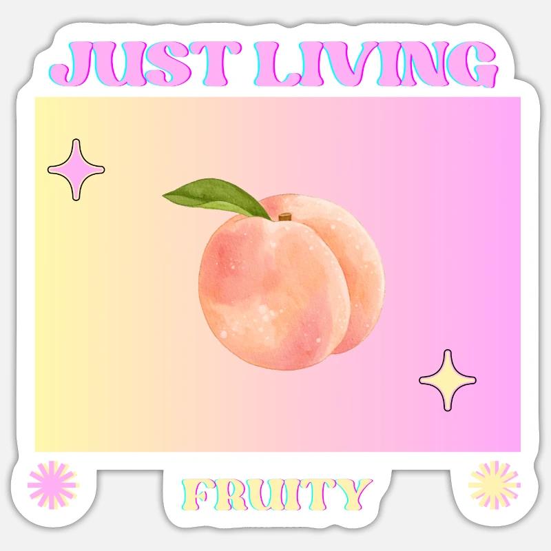 Peach Sticker Größe S (10 x 10 cm)
