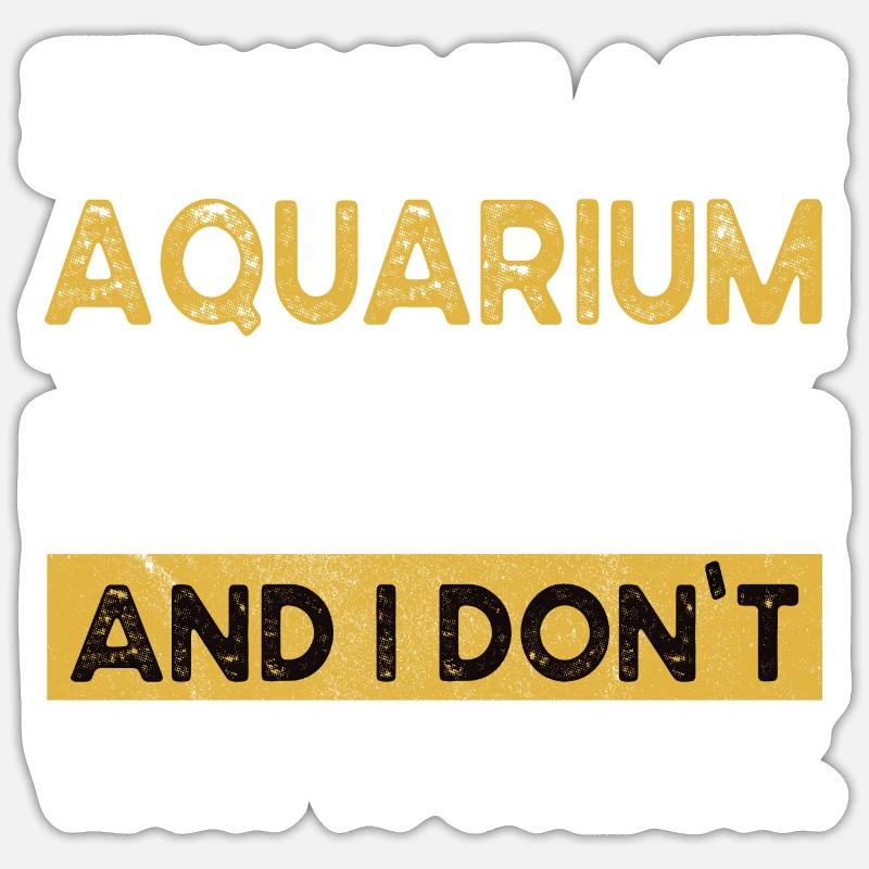 L’aquarium est mon passe-temps - Sticker taille S (10 x 10 cm) - blanc mat