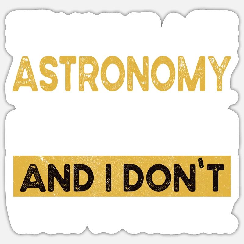 L’astronomie est mon passe-temps - Sticker taille S (10 x 10 cm) - blanc mat