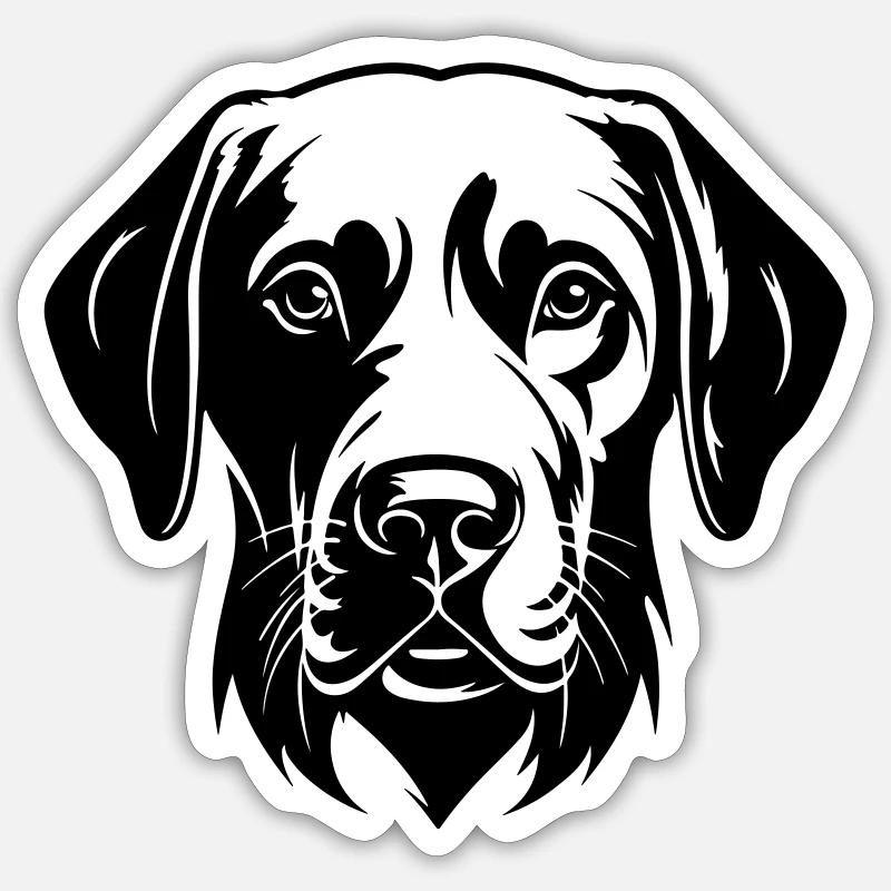 Tête de chien Labrador Sticker taille S (10 x 10 cm)