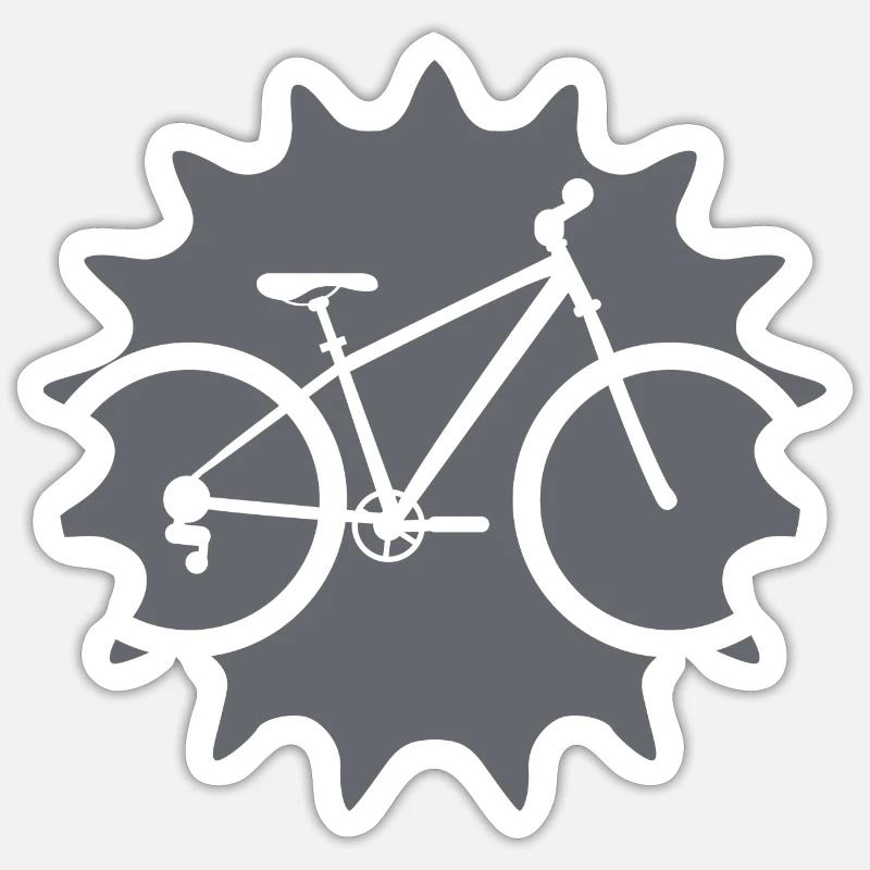 MTB Ritzel - Sticker Größe S (10 x 10 cm) - Mattweiß