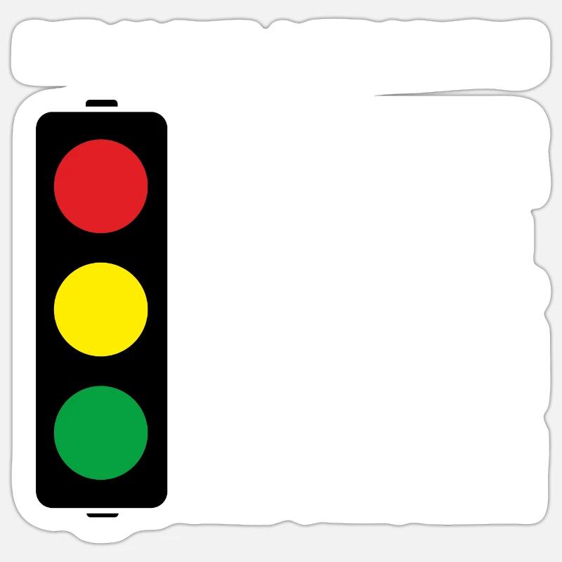 Enfin débranche le feu de circulation Sticker taille S (10 x 10 cm)