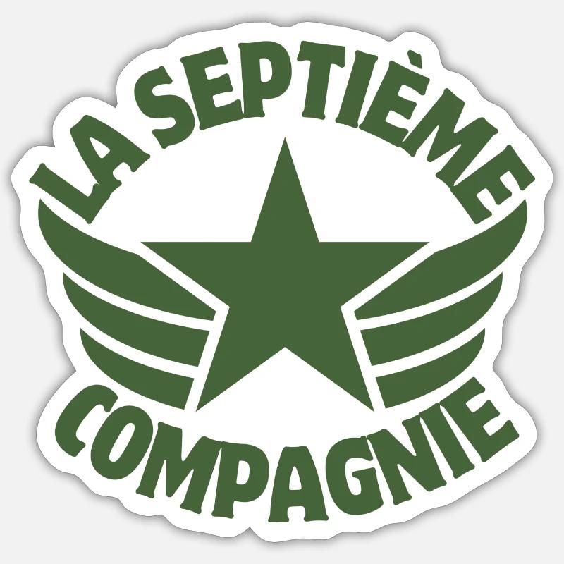 septième compagnie, 7ème compagnie, Chaudard - Sticker taille S (10 x 10 cm) - blanc mat