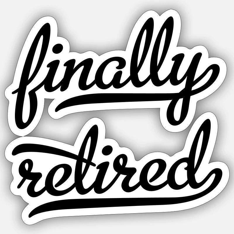 Pension - Sticker size S (10 x 10 cm) - white matte