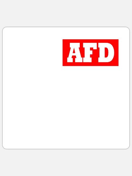 Gib afd keine chance - Sticker Größe S (10 x 10 cm) - Mattweiß