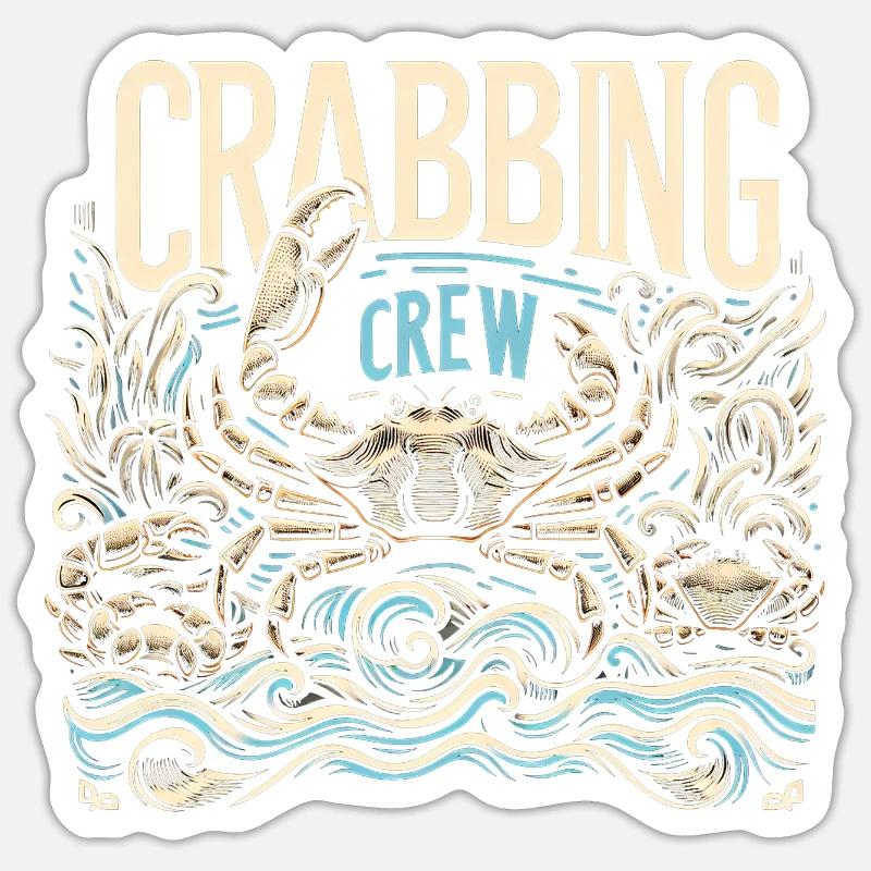 Crabbing Crew 14 - Sticker size S (10 x 10 cm) - white matte