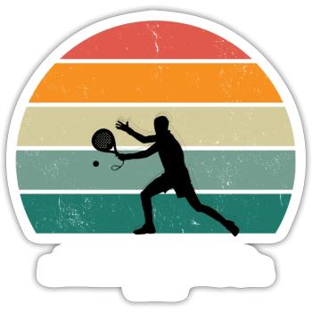 Padel depuis 1960 - Meilleures ventes - - Sticker taille S (10 x 10 cm) - blanc mat - Devant