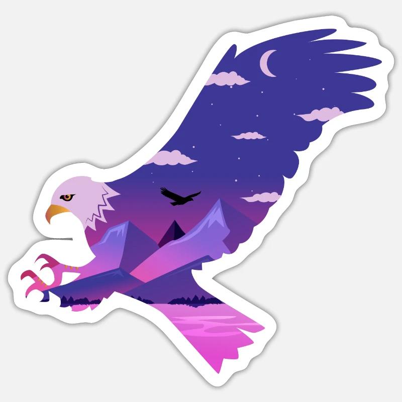 Eagle - Sticker size S (10 x 10 cm) - white matte