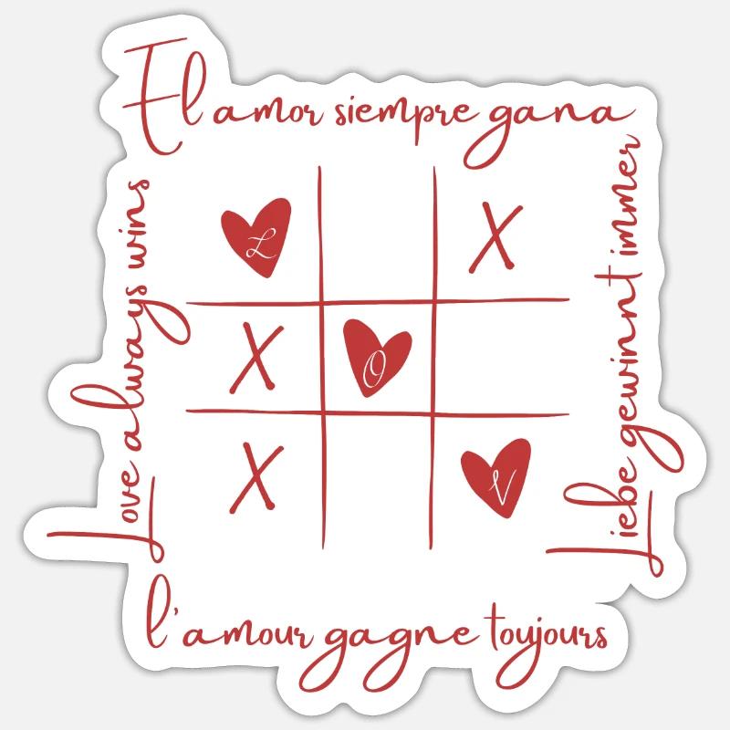 Saint Valentin love - Sticker size S (10 x 10 cm) - white matte