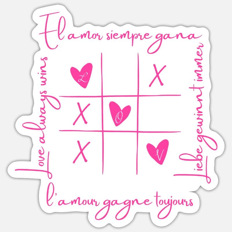 Saint Valentin love - Sticker size S (10 x 10 cm) - white matte