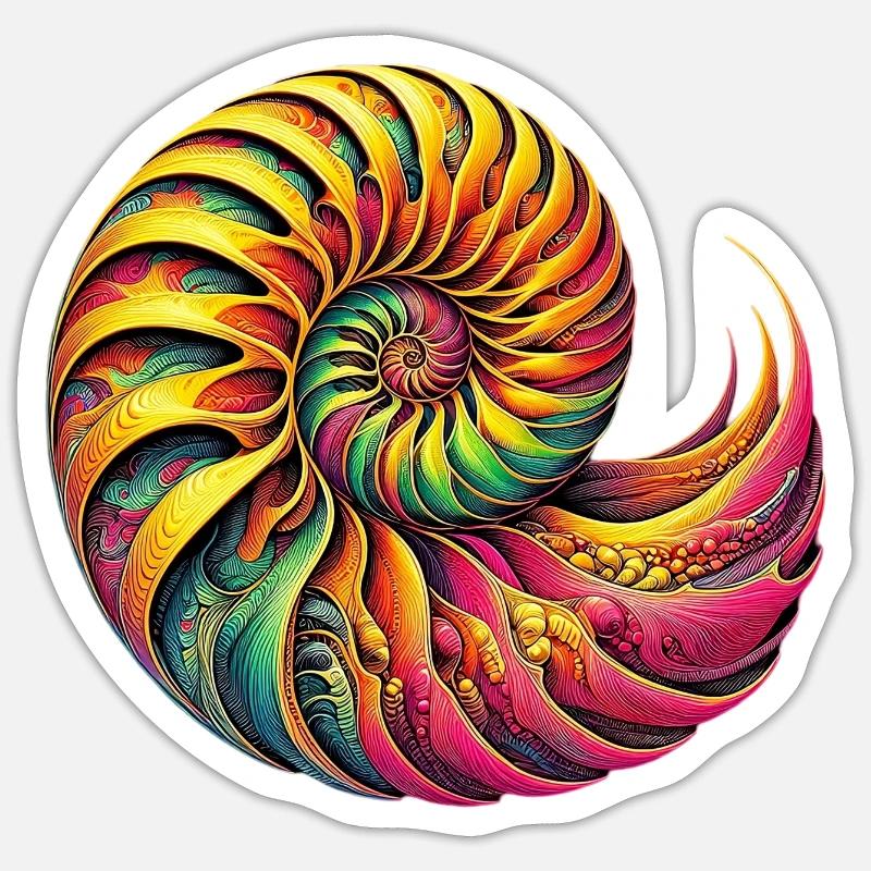 Nautilus Shell - Sticker size S (10 x 10 cm) - white matte