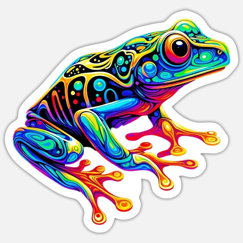 Frog - Sticker size S (10 x 10 cm) - white matte
