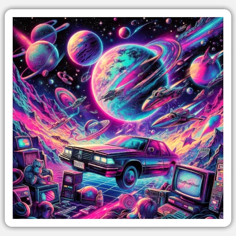 90s Psy Sticker Größe S (10 x 10 cm)