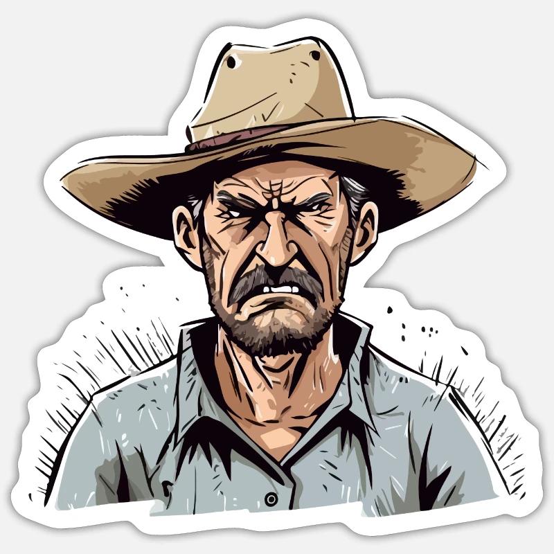 Angry Peasant No. 1 Sticker size S (10 x 10 cm)