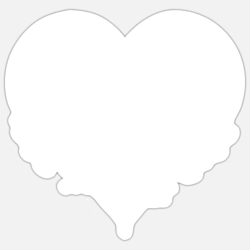 La Saint-Valentin - Sticker taille S (10 x 10 cm) - blanc mat