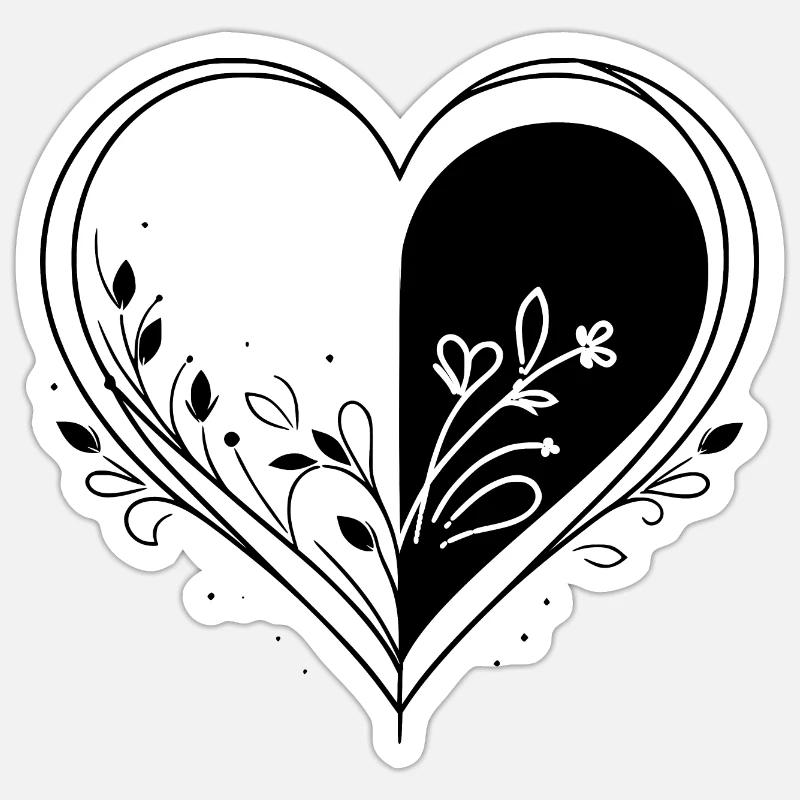 Valentinstags Herz Sticker Größe S (10 x 10 cm)