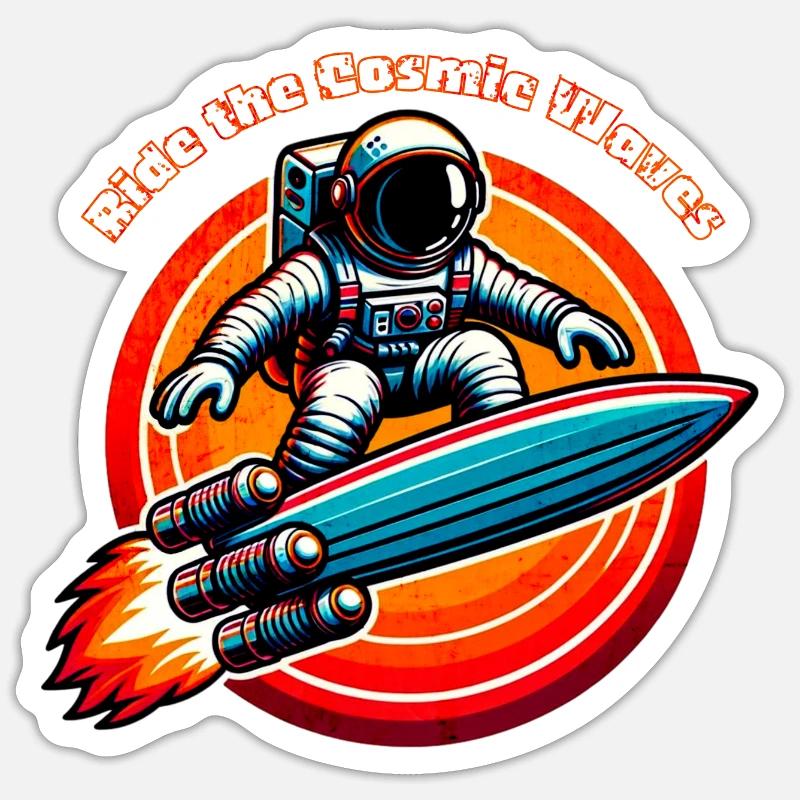 Surfing the Solar Winds Tee Sticker Größe S (10 x 10 cm)