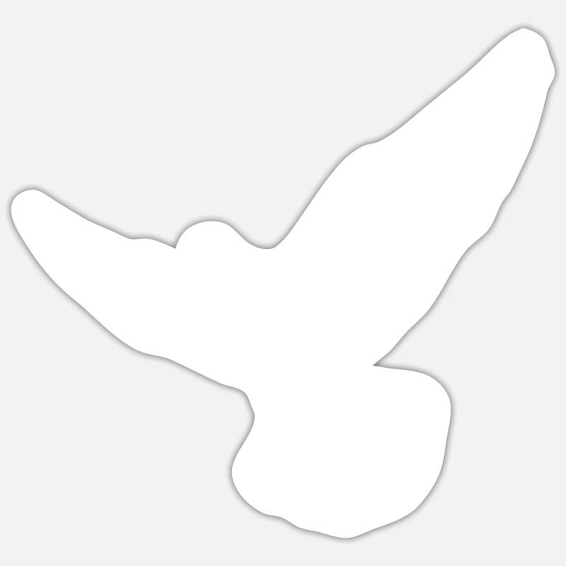 Colombe de la paix - Sticker taille S (10 x 10 cm) - blanc mat