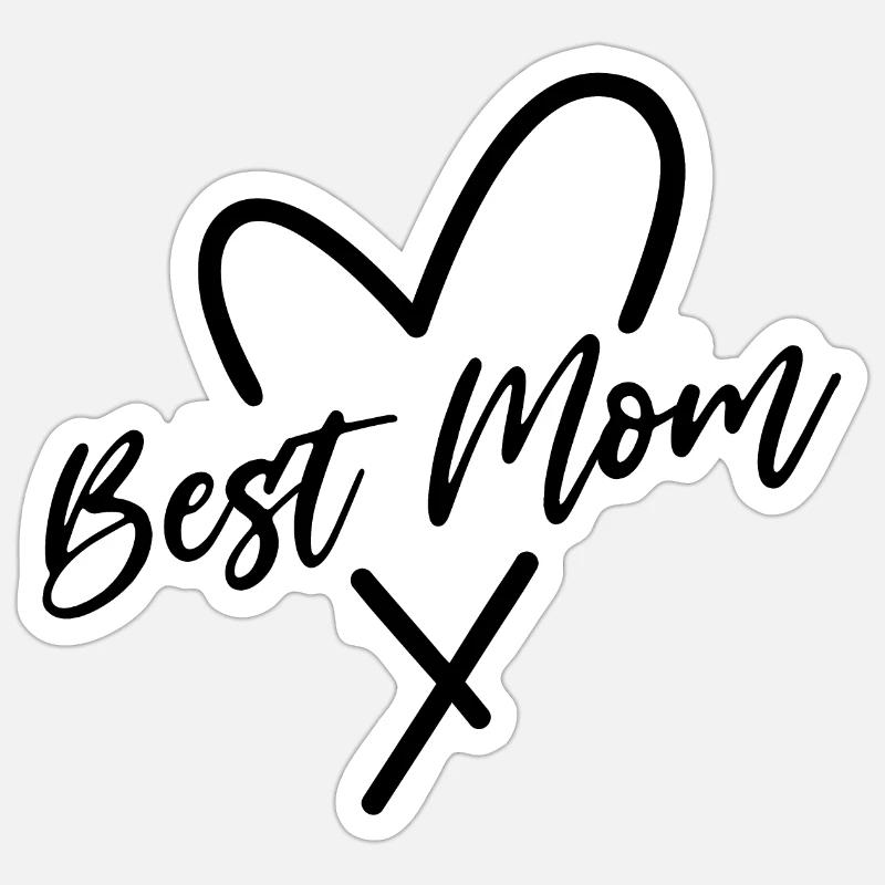 Beste Mama - Sticker Größe S (10 x 10 cm) - Mattweiß